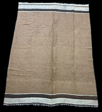 Load image into Gallery viewer, Handmade Vintage Rug Turkish Kilim Oriental Design Brown Wool 6&#39;2 x 8&#39;
