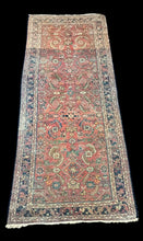 Load image into Gallery viewer, Antique Handmade Wool Runner Rug Persian Oriental Design Bold Colors 3&#39;9 x 8&#39;6
