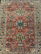 Load image into Gallery viewer, Handmade Vintage Wool Rug Colorful Persian Oriental Design 3&#39;8 x 5&#39;3
