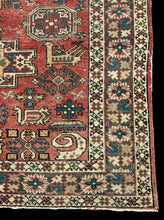 Load image into Gallery viewer, Handmade Vintage Wool Rug Colorful Persian Oriental Design 3&#39;8 x 5&#39;3
