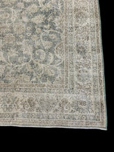 Load image into Gallery viewer, Vintage Handmade Wool Rug Persian Tabriz Floral Design Muted Colors 6&#39;4 x 10&#39;4
