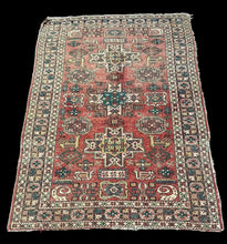 Load image into Gallery viewer, Handmade Vintage Wool Rug Colorful Persian Oriental Design 3&#39;8 x 5&#39;3
