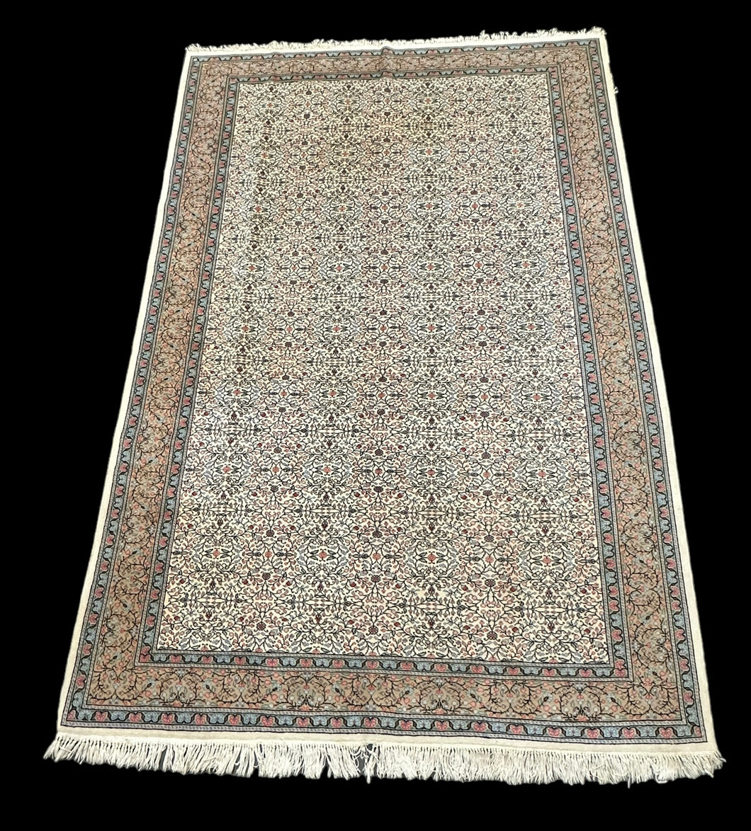 Unique Handmade Vintage Wool Rug Colorful Turkish Oriental Design 6'6 x 10'