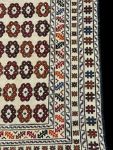 Load image into Gallery viewer, Handmade Vintage Wool Rug Persian Kilim Colorful Soumak Design 4&#39; x 6&#39;9
