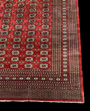 Load image into Gallery viewer, Vintage Handmade Wool Rug Red Pakistani Bokhara * Torn * 8&#39;3 x 10&#39;
