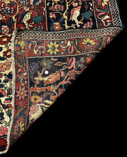 Load image into Gallery viewer, Antique Handmade Wool Rug Persian Bakhtiari Design Beautiful Colors 4&#39;10 x 8&#39;3
