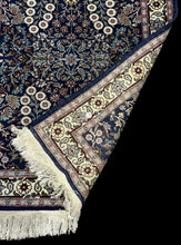 Load image into Gallery viewer, Handmade Vintage Wool Runner Rug Persian Floral Pattern Navy Blue 2&#39;9 x 5&#39;8
