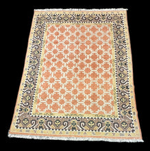 Load image into Gallery viewer, Handmade Vintage Wool Rug Orange Indian Oriental Design 7&#39;9 x 10&#39;4
