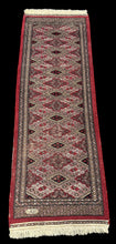 Load image into Gallery viewer, Handmade Vintage Wool Runner Rug Red Persian Oriental Design 2&#39; x 6&#39;
