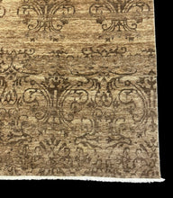 Load image into Gallery viewer, Handmade Vintage Wool Rug Brown/ Beige Oriental Design 7&#39;11 x 9&#39;10
