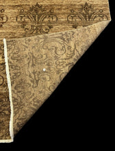 Load image into Gallery viewer, Handmade Vintage Wool Rug Brown/ Beige Oriental Design 7&#39;11 x 9&#39;10
