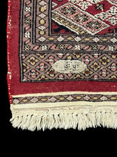 Load image into Gallery viewer, Handmade Vintage Wool Runner Rug Red Persian Oriental Design 2&#39; x 6&#39;
