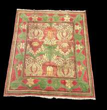 Load image into Gallery viewer, Handmade Vintage Wool Rug Colorful Oriental Design 8&#39; x 10&#39; *Damaged*
