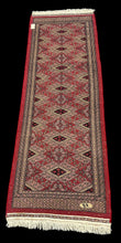 Load image into Gallery viewer, Handmade Vintage Wool Runner Rug Red Persian Oriental Design 2&#39; x 6&#39;
