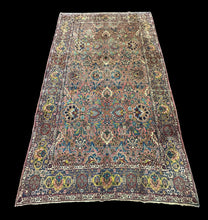 Load image into Gallery viewer, Antique Handmade Wool Rug Persian Tabriz Floral Design Bright Colors 5&#39;9 x 9&#39;6
