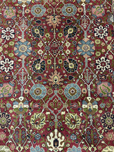 Load image into Gallery viewer, Beautiful Vintage Handmade Vintage Wool Rug Persian Oriental Design 6&#39;7 x 9&#39;
