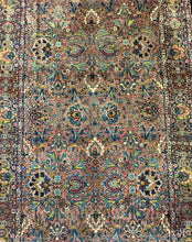 Load image into Gallery viewer, Antique Handmade Wool Rug Persian Tabriz Floral Design Bright Colors 5&#39;9 x 9&#39;6
