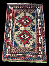 Load image into Gallery viewer, Handmade Vintage Wool Rug Colorful Turkish Prayer Design 3&#39;11 x 5&#39;10
