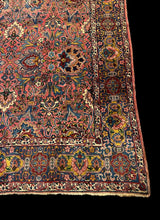 Load image into Gallery viewer, Antique Handmade Wool Rug Persian Tabriz Floral Design Bright Colors 5&#39;9 x 9&#39;6
