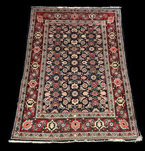 Load image into Gallery viewer, Unique Handmade Vintage Wool Rug Colorful Persian Floral Pattern 4&#39;4 x 5&#39;10
