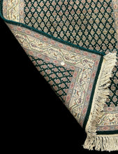 Load image into Gallery viewer, Beautiful Handmade Vintage Wool Rug Green Persian Oriental Design 2&#39;11 x 4&#39;10
