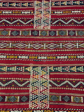 Load image into Gallery viewer, Beautiful Handmade Vintage Wool Rug Moroccan Berber Red Tribal Design  3&#39;2 x 5&#39;1
