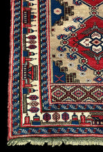 Load image into Gallery viewer, Handmade Vintage Wool Rug Colorful Turkish Prayer Design 3&#39;11 x 5&#39;10
