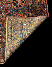 Load image into Gallery viewer, Antique Handmade Wool Rug Persian Tabriz Floral Design Bright Colors 5&#39;9 x 9&#39;6
