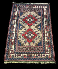 Load image into Gallery viewer, Handmade Vintage Wool Rug Colorful Turkish Prayer Design 3&#39;11 x 5&#39;10
