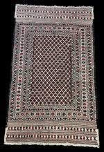 Load image into Gallery viewer, Handmade Vintage Wool Rug Colorful Persian Kilim Soumak Design 3&#39;11 x 6&#39;7
