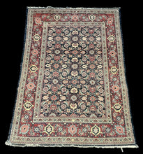 Load image into Gallery viewer, Unique Handmade Vintage Wool Rug Colorful Persian Floral Pattern 4&#39;4 x 5&#39;10
