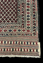 Load image into Gallery viewer, Handmade Vintage Wool Rug Colorful Persian Kilim Soumak Design 3&#39;11 x 6&#39;7
