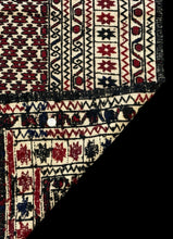 Load image into Gallery viewer, Handmade Vintage Wool Rug Colorful Persian Kilim Soumak Design 3&#39;11 x 6&#39;7
