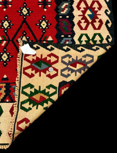 Load image into Gallery viewer, Handmade Vintage Wool Rug Multicolor Turkish Kilim Geometric Design 3&#39;1 x 6&#39;5
