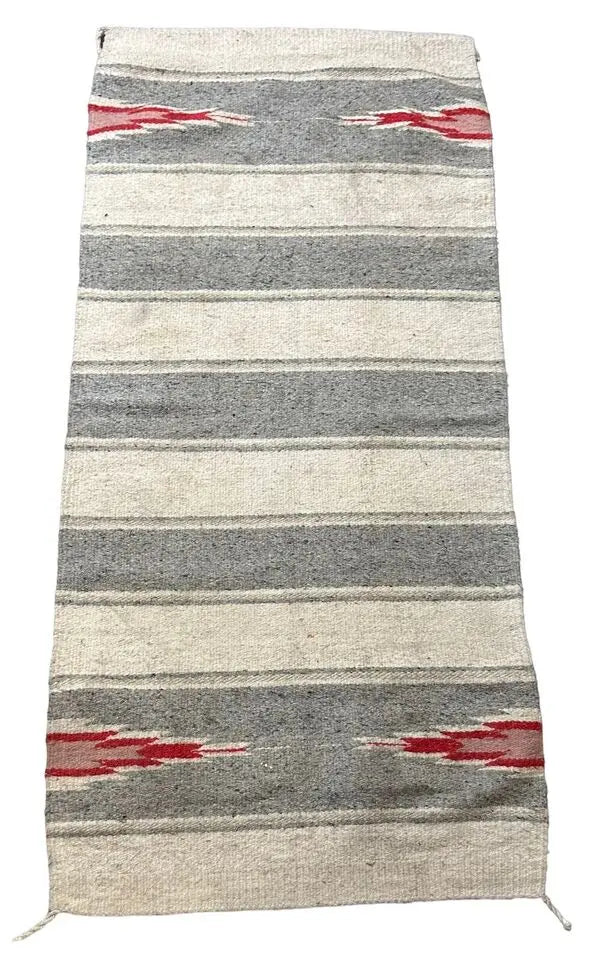 Handmade Vintage Rug Turkish Kilim Gray/ Stripe Design 2'3 x 4'9 I Got Rugs